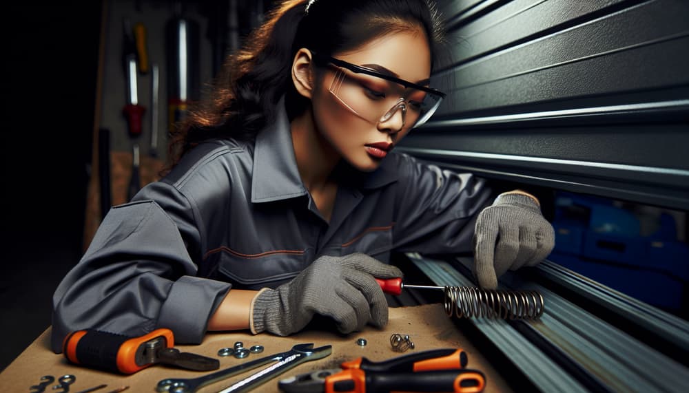 Our professional garage door track repair process